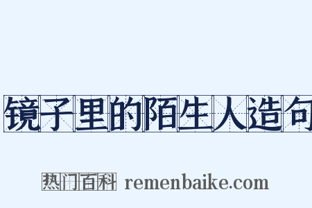 镜子里的陌生人造句是什么意思的图片